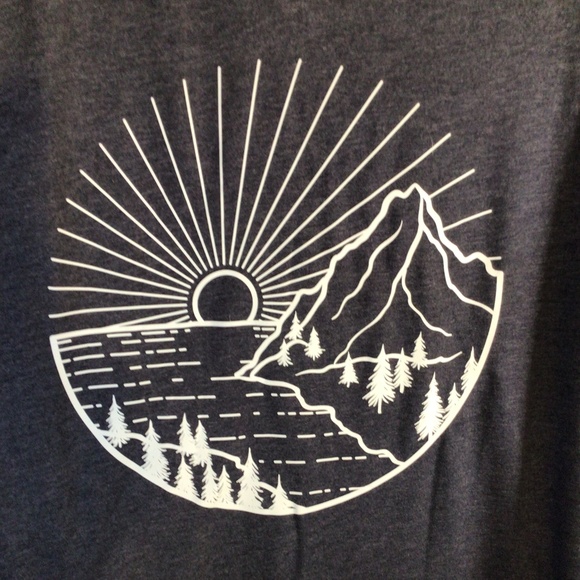 Bella Canvas V Neck XL Blue Heather - Picture 2 of 4